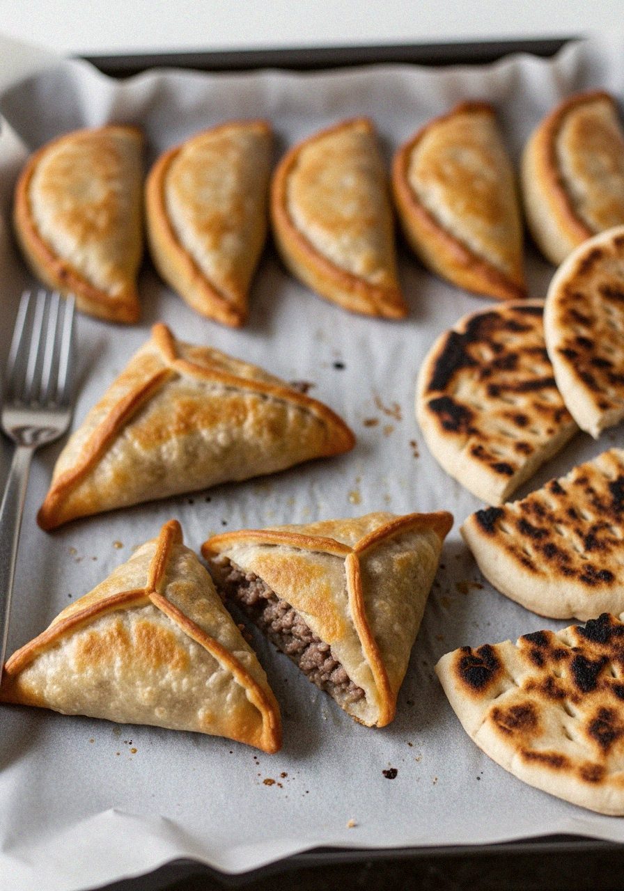 Arayes au boeuf haché et feta 6 Arayes dorées et croustillantes sortant du four | Recettes du Soir