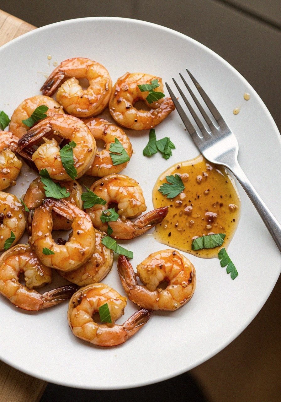 Crevettes à l'ail et au miel en 20 minutes 6 Crevettes caramélisées à l'ail et au miel — sauce collante | Recettes du Soir