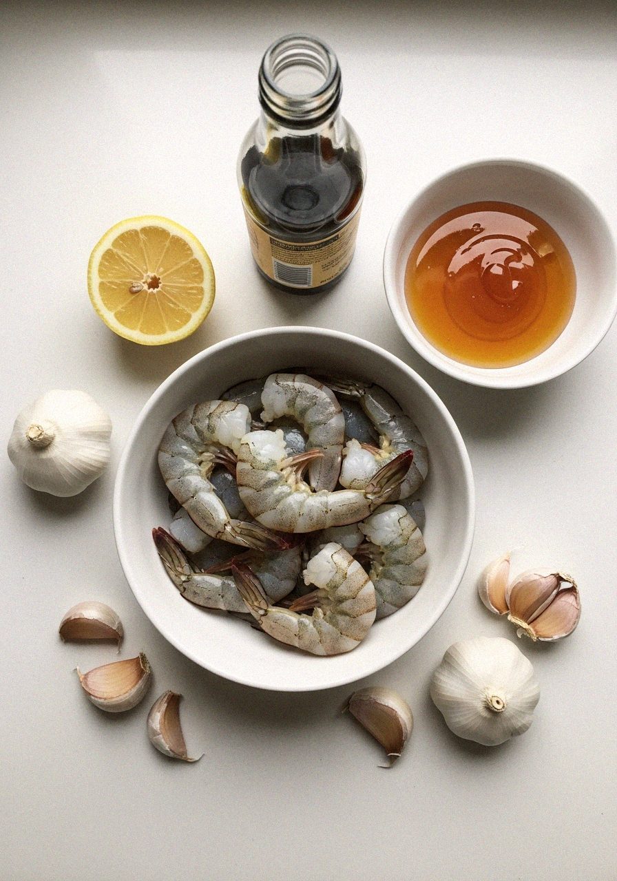 Crevettes à l'ail et au miel en 20 minutes 2 Ingrédients crevettes ail miel poêlées — crevettes, ail, miel, soja | Recettes du Soir