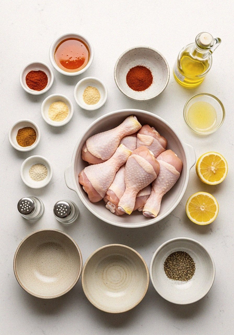 Pilons de poulet à l'air fryer — miel, citron, paprika 3 Ingrédients pilons de poulet air fryer miel citron paprika | Recettes du Soir