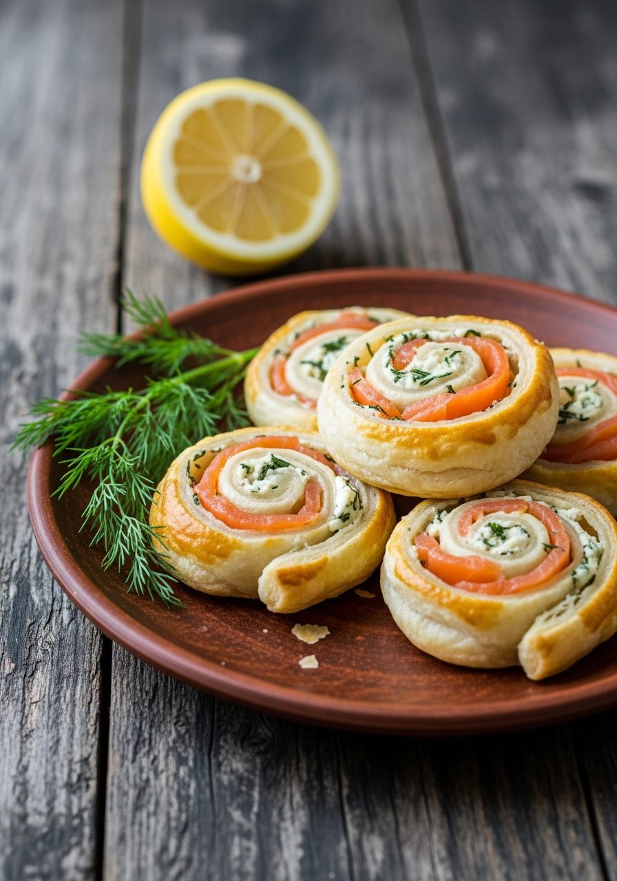 Roulés feuilletés au saumon fumé et fromage frais — croustillants et faciles | Recettes du Soir