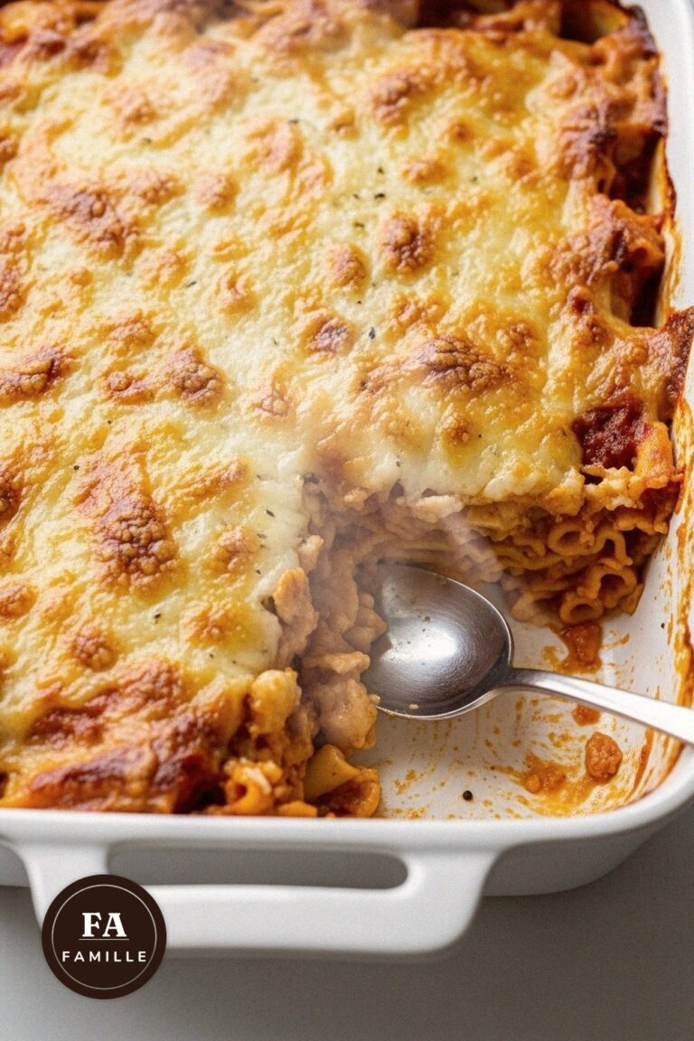 Gratin de pâtes crémeux au four