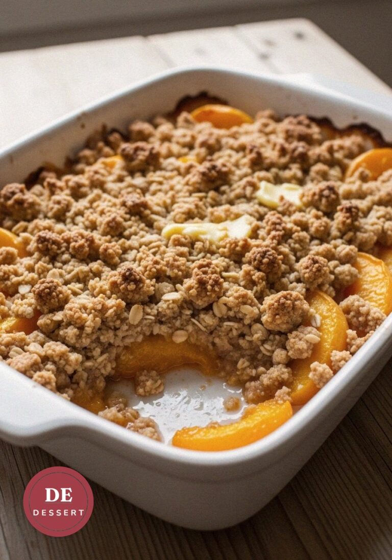 Crumble pêches-abricots